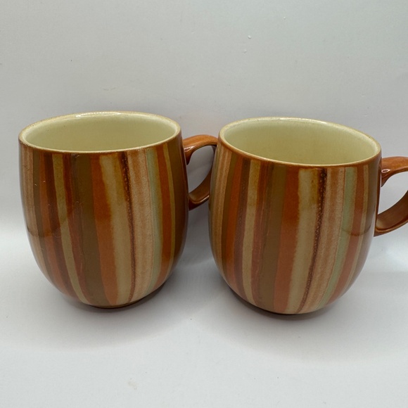 Denby England Fire Stripes 13.5oz Mug Set of 2. - Picture 2 of 8